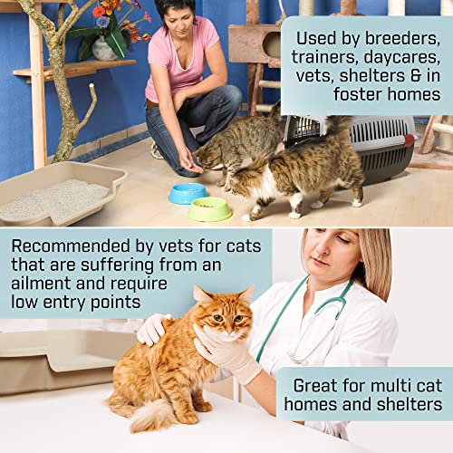Kittygohere Cat Litter Box, Large Size, Beach Sand Color, Durable & Pet Safe Kitty Litter Box, Indoor Open Top Entry Cat Litter Box, Comfortable For Cats, Easy To Handle & Clean #TOP3