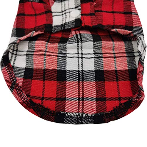Ct Coutudi KST-106DC-S Pack 3Colors Pet Basic Plaid Shirt All Breeds Dog Clothes Small Dog Plaid Polo Shirt Medium Dog Shirt Large Dog Shirt Cat T-Shirt thumb #5