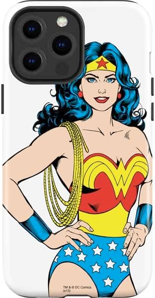 Skinit Impact Phone Case Compatible with iPhone 14 Pro Max - Officially Licensed DC Comics Wonder Woman Action Pose Pattern Design