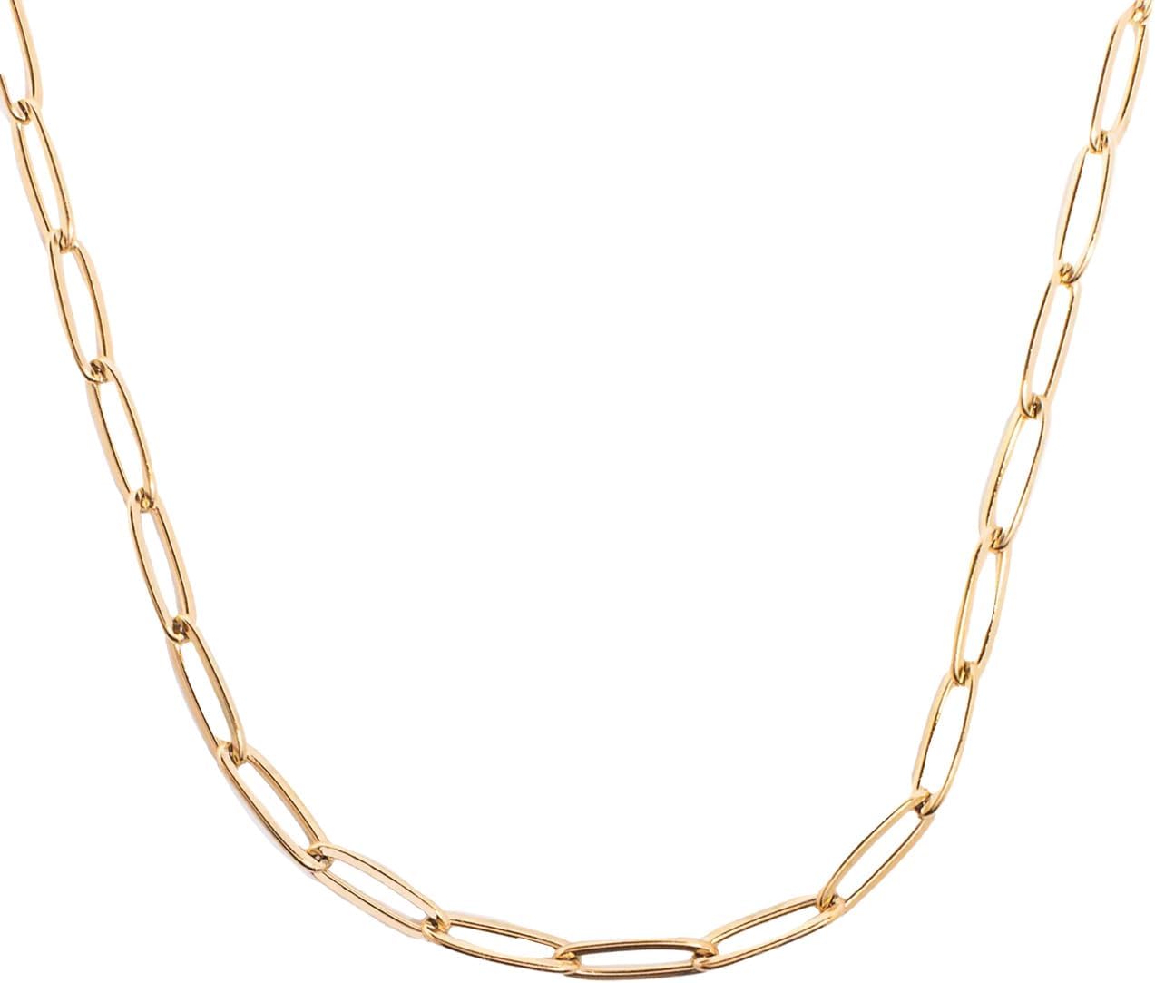 Gold Necklace For Women Trendy Necklace - 14K Golden PVD Coating Waterproof & Sweatproof Non Tarnish Jewelry Chain Necklaces