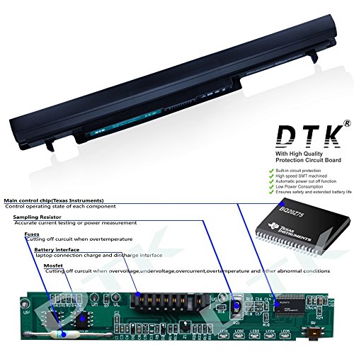 Dtk 15V 2200Mah Laptop Battery Replacement For Asus A46 A56 E46 K46 K56 R405 R505 R550 S40 S46 S505 S550 S56 U48 U58 V550 (P/N A31-K56 A32-K56 A41-K56 A42-K56) #TOP1