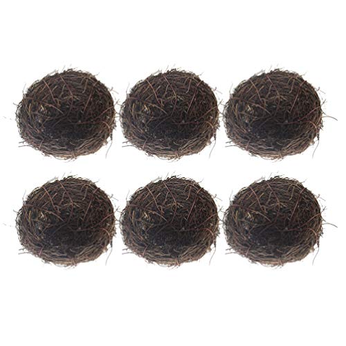 BESPORTBLE Bird Cage Decorative 6pcs Artificial Bird Nest Birdhouses Garden Nature Art Craft Easter Home Decoration 10cm Bird Nest