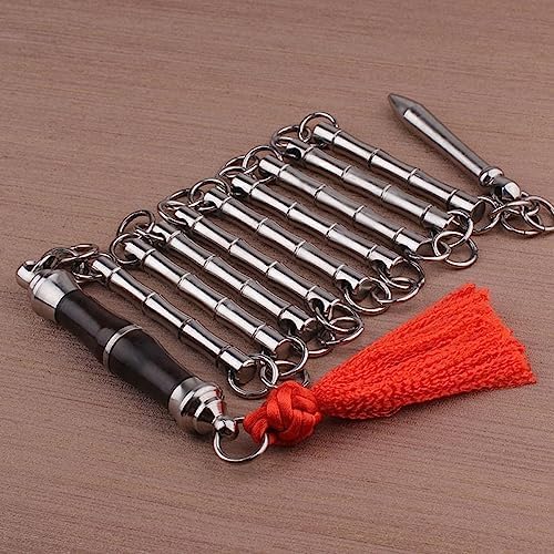 Nine-Section Whip Chinese Kungfu Martial Arts Performance Whip Children Adults Elderly Combat Whip For Fitness Morning Exercise Self-Defense,Bamboo Joint,L,Striking44