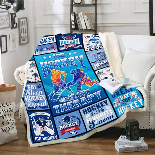 Ice Hockey Blanket for Kids