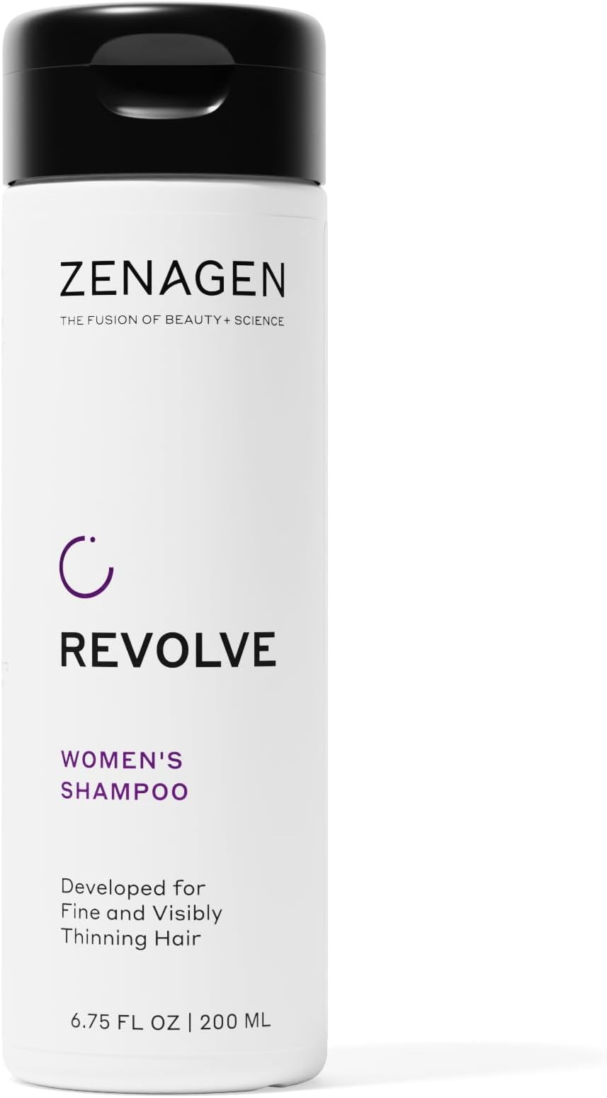 - ZENAGEN Revolve Women's Thickening Shampoo | Supports Appearance of Fuller, Healthier-Looking Hair, Developed for Fine & Visibly Thinning Hair, Plant-Based, Color-Safe, 5-Minute Treatment