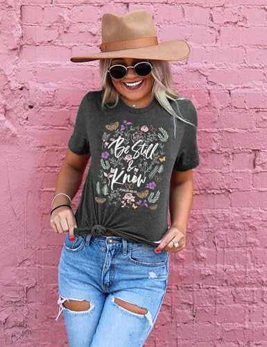 Image of Womens Dandelion T Shirts Sunflower Graphic Short Sleeve Casual Tops