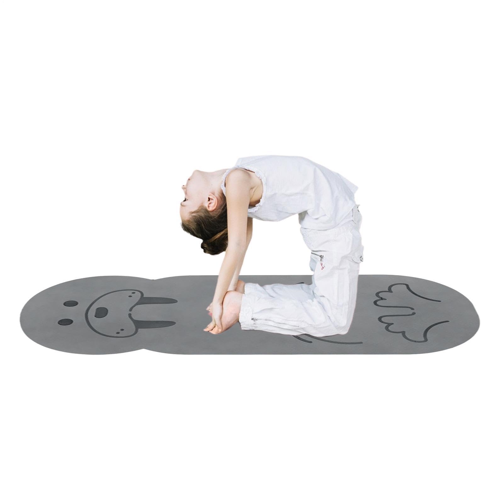Tapete de yoga para niños | Almohadilla de pilates con patrón de animales de dibujos animados | Tapete de yoga absorbente de sonido | para fitness, dormitorio, estudio, sala de estar, oficina