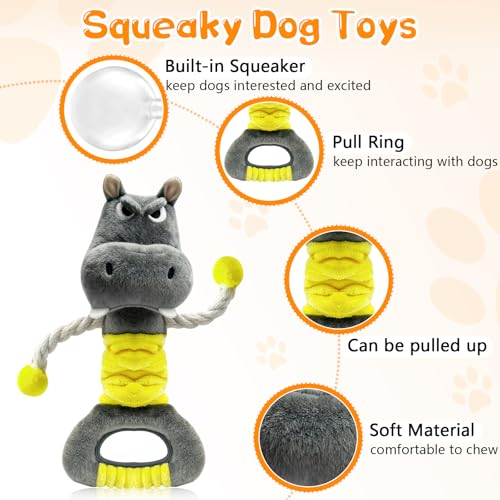 Image of Fuufome Large Squeaky Plush Dog Toys for Small, Medium, and Large Dogs Daily Companionship, Training, Tug of War Puppy Toys to Keep Them Busy