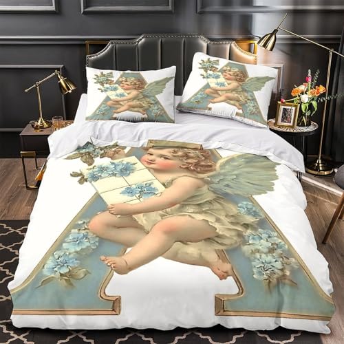 Housse de couette 140x200 microfibre résistante et parure de lit super douce motif A - 2