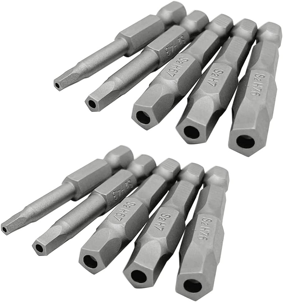 Teocpai 2Pcs 60 Agnetic Bit Holder With 2Pcs PH2 Bits Drywall Screw Bits 1/4'' Hex Shank
