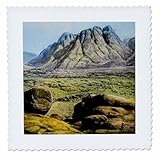 Square dimensions (in inches): 6 L x 6 W, image dimensions (in inches): 4 L x 4 W 100% poloyester; image is soft to touch. Made in USA Edges have pinking shear cut Image will not fade with washing. Image not a transfer, part of material