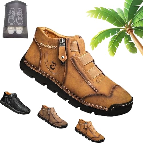 Matufit Orthopedic Shoes for Men, Waterproof Non-Slip Fashionable Orthopedic Shoes, Side Zip Slip-On Flats