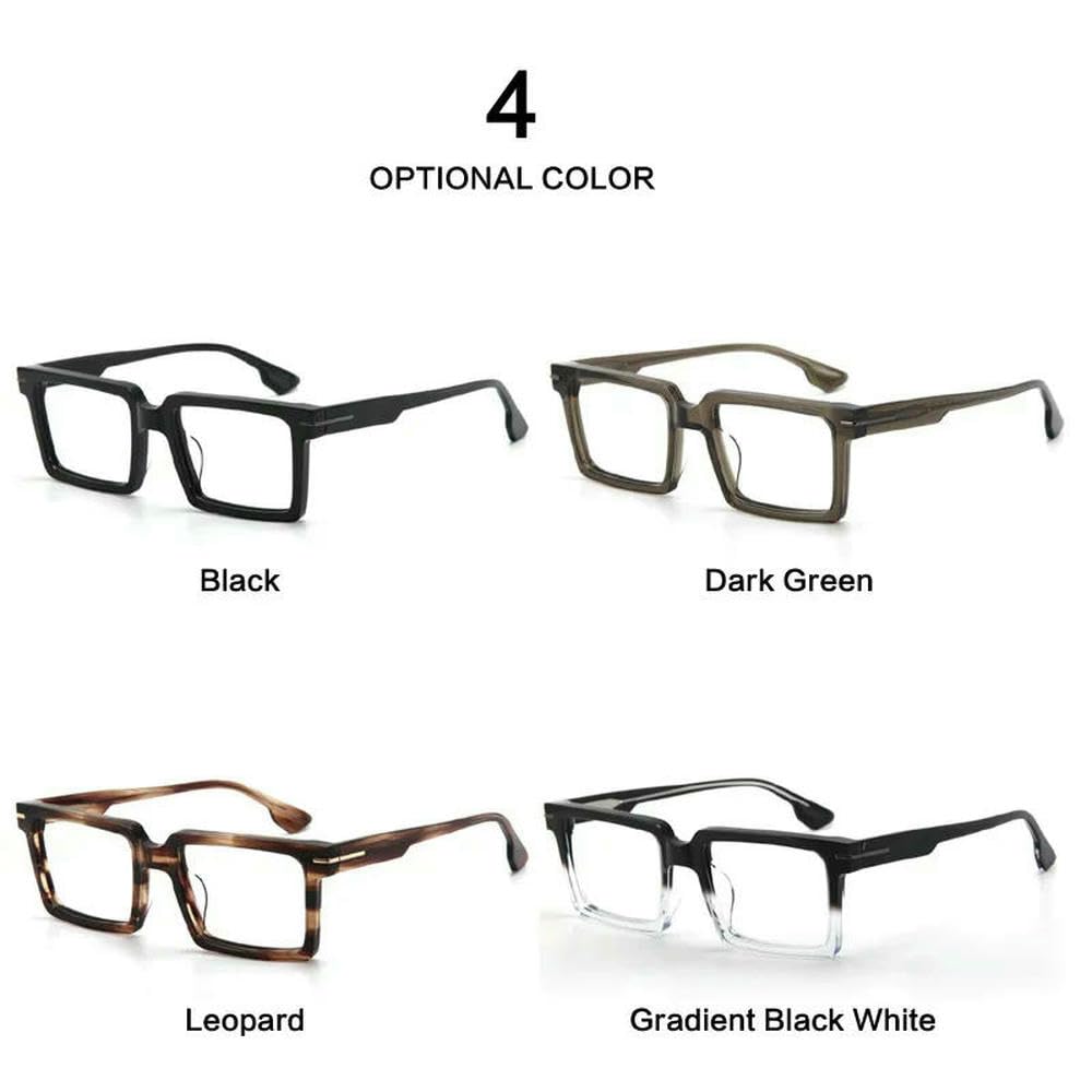 JJDFW duży rozmiar octan męskie oprawki okularów prostokątnych okulary optyczne moda styl retro okulary do jazdy