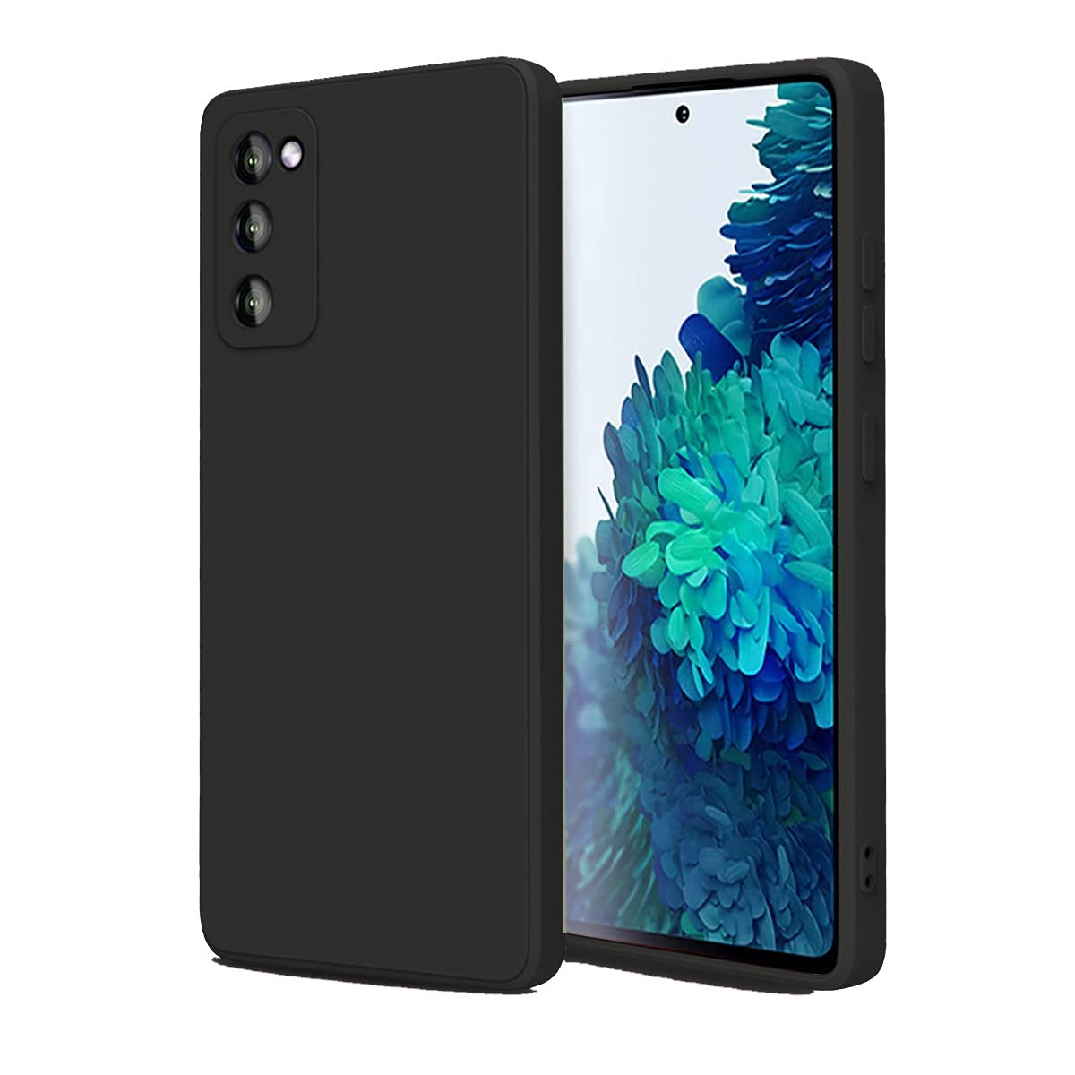 LIRAMARK Silicone Soft Back Cover Case for Samsung Galaxy S20 FE (Black)