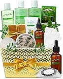 Pampering Gift Set Eucalyptus Mint Aromatherapy Spa Baskets for Men & Women. Bath & Body Spa Gift Baskets for Relaxation! Best Holiday Gift Baskets for Men & Women.
