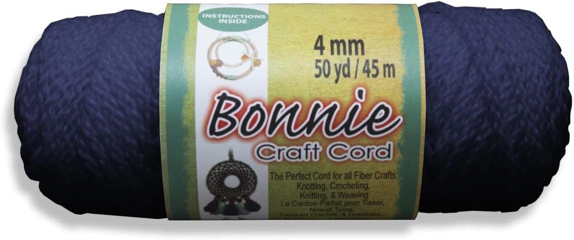 Pepperell BB4-50-001 Bonnie Macramé Craft Cord, 4mm,50-Yard, White