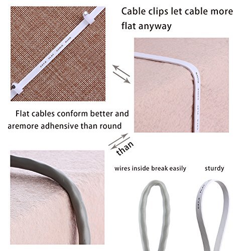 Cat 6 Ethernet Cable 5 Ft (5Pack), Outdoor&Indoor, 10Gbps Support Cat 7 Network, Heavy Duty Flat Internet LAN Patch Cord, High Speed Weatherproof Cable for Router, Modem, Xbox, PS4, Switch