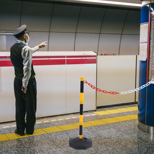 CLISPEED Poste Delineador De Tráfego Com Corrente Poste De Segurança De Entrada De Automóveis Poste