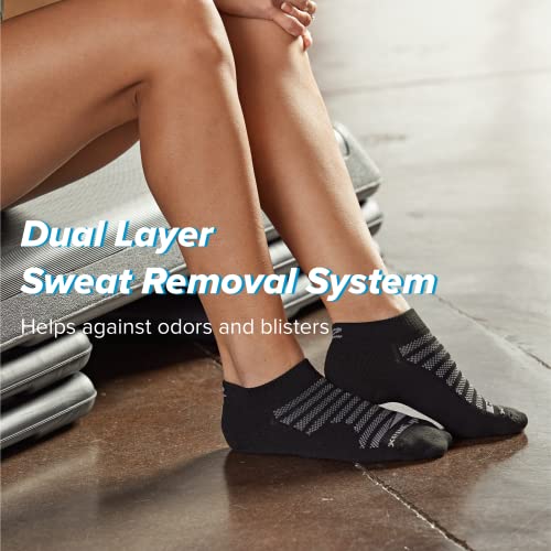 R-Gear Drymax Low Cut Running Socks For Men and Women, Light Cushion | Breathable, Moisture Control & Anti Blister | L, Black, 3 Pack2