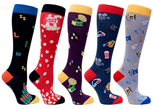 socks n socks-Women's 5 Pairs Colorful Luxury Cotton Funky Socks
