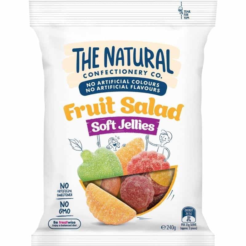 Natural Confect Fruit Salad Soft Jellies 240gm x 18