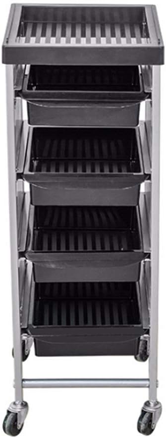 Salon Trolley Rolling Cart with 4 Drawers Hair Dryer Service Tray Tool Storage Cart for Salon SPA Beauty Hairdressing