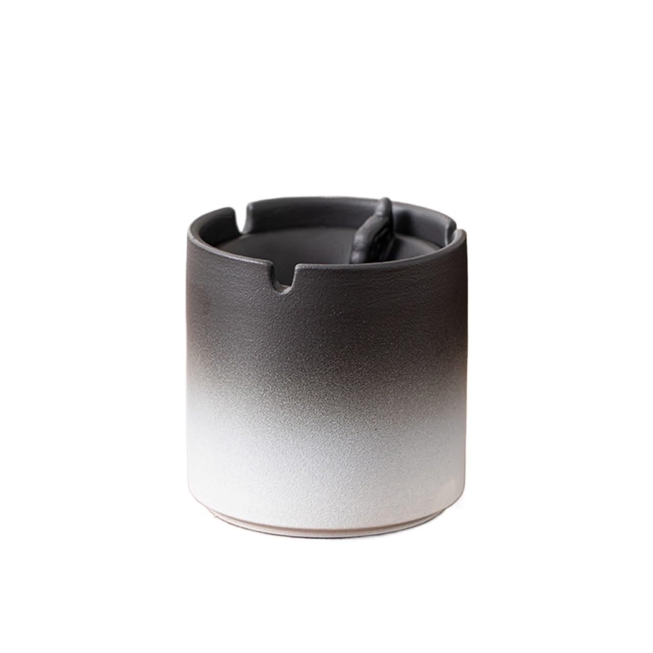 Cigarettes Ashtrays Ceramic Ashtray with Lid Funnel Shape for Home Office
