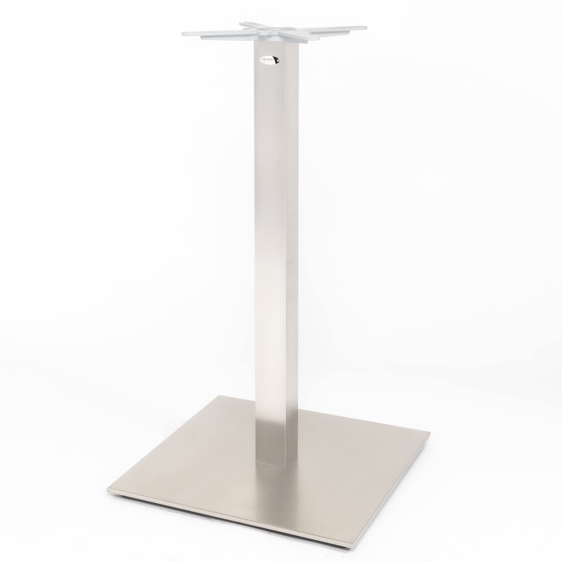 Stehtischgestell Tischbein Edelstahl | Premium | PD7594inox/110 | INOX | Stehtisch | Höhe 108 cm | 33 kg | Bodenplatte 60x60 cm | max. Tischplattengröße 90x90 / Ø 120 cm