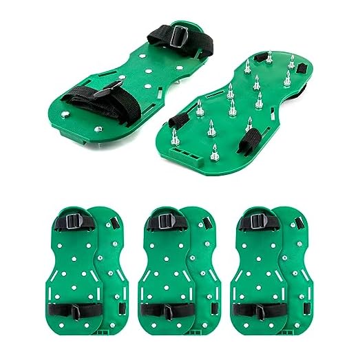 QWORK® Zapatos con Puntas con Puntas Cortas de 25mm Perfectas Para Pisos de Epoxi, Superposiciones, Instalación de Cubiertas, Color Verde (1 Par)