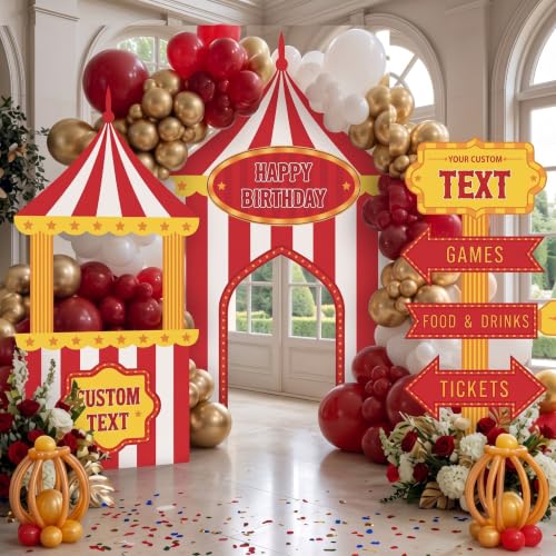 Gilprop 106 Pcs Carnival Party Decorations Set Circus Tent Backdrop by Gilprop - Used condition - US$24.57