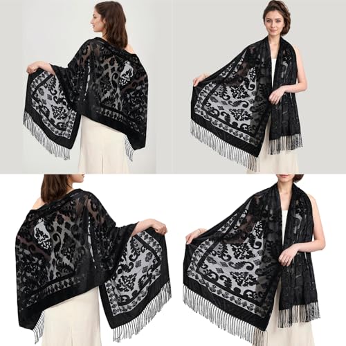 Traditional Chinese Dress Shawl Embroidery Tassels Headscarf For Women Weddings Evening Parties And Formal Occasion2