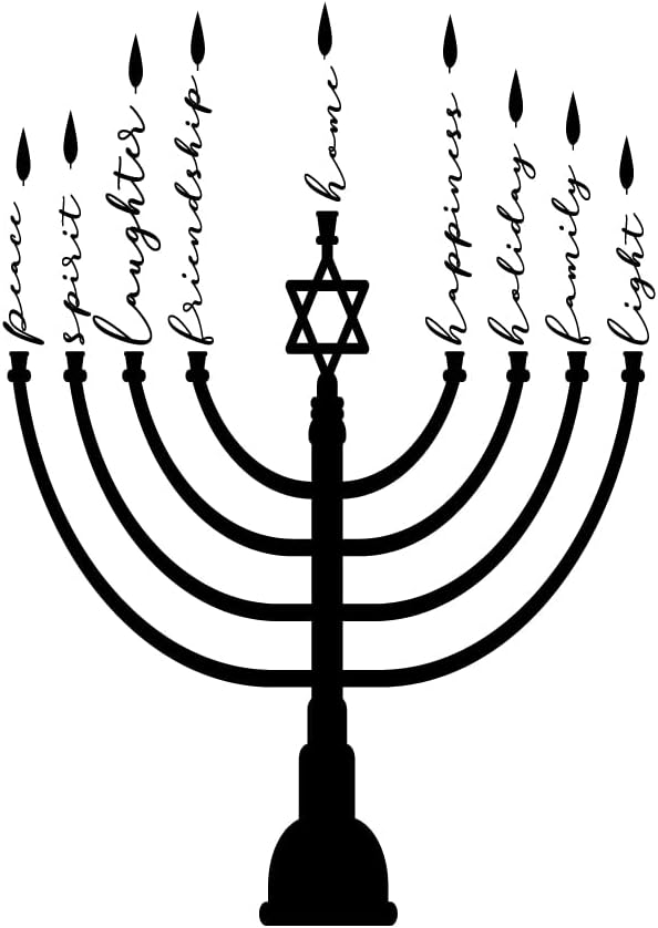 Vinyl Wall Art Decal Hanukkiah Meaning 17" x 12