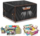 Juego de funda para muebles de patio al aire libre, funda de sofá seccional, funda de mesa rectangularcuadrada, fundas de mimbre para muebles de patio, impermeable, tela Oxford 420D, resistente al