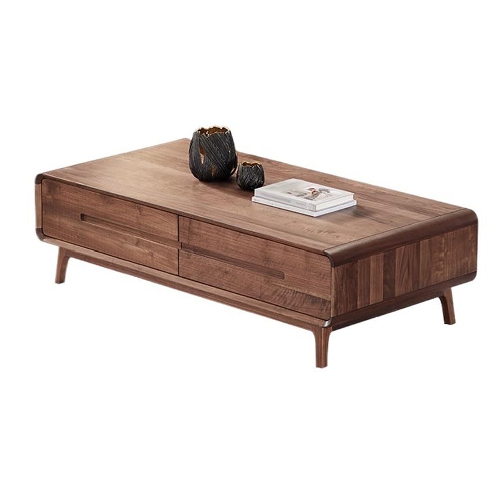 ZTHYSHOZ Side Table Wood Coffee Table with 2 Drawers Modern Living Room Center Size Options(Large)