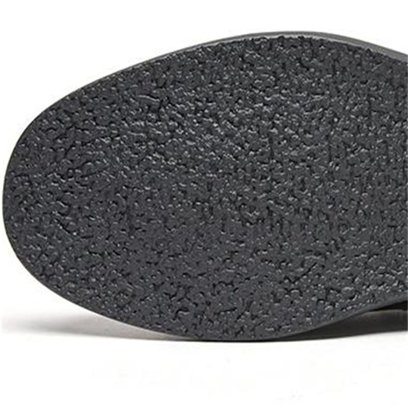 British Casual Business Chelsea Boots Cigarette Boots Boots Round Toe Non-slip Shock-absorbing Wear-resistant Sole Horseshoe Heel(D,8.5)4