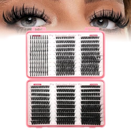 Image of MAYCREATE 600PCS False Eyelashes DIY Spiky Volume Lash Clusters Kit 9-18MM