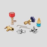 Vista 5 de Lichamp A/C R134A - Kit de recarga de freón para refrigerador con válvula de perforación de bala, perforación y autosellado 134A