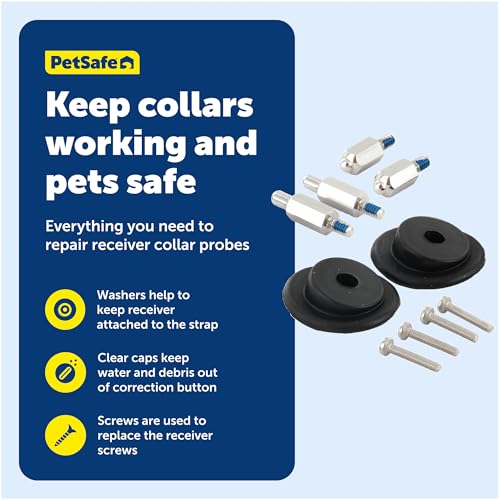 PetSafe Accessory Kit for Fencing Receiver Collars - Replacement Components for In-Ground & Wireless Dog Receiver Collars - Includes Contact Points, Clear Caps, Screws & Washers