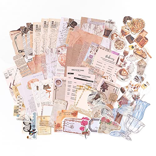 Aldieco 260pcs Vintage Scrapbooking Stickers Paper Pack