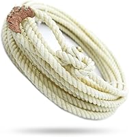 Vista 1 de Rodeo de cuerda de lazo blanco occidental para adultos de 30 pies