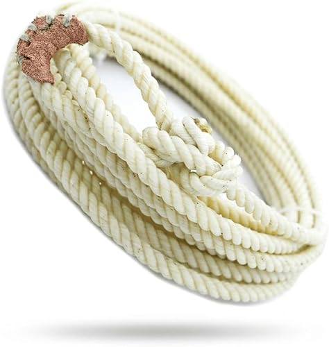 Rodeo de cuerda de lazo blanco occidental para adultos de 30 pies