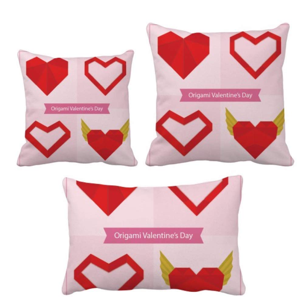 Housse de coussin cœur abstrait rouge DIYthinker en tissu doux pour décoration salon