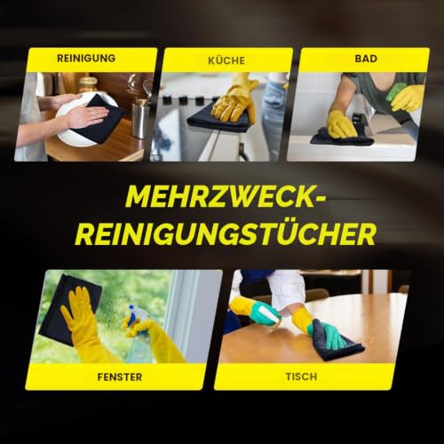 HOMEXCEL Mikrofaser-Reinigungstücher, 12 Stück, Premium-Mikrofaser-Handtuch für Autos, Ultra-saugfähig, fusselfrei, streifenfrei… – Ansicht 6