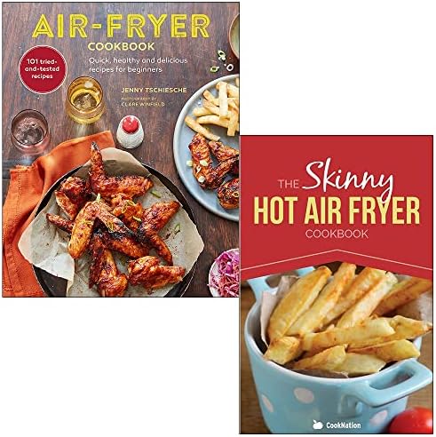 Air-fryer Cookbook [Hardcover] By Jenny Tschiesche & The Skinny Hot Air Fryer Cookbook By Cooknation 2 Books Collection Set