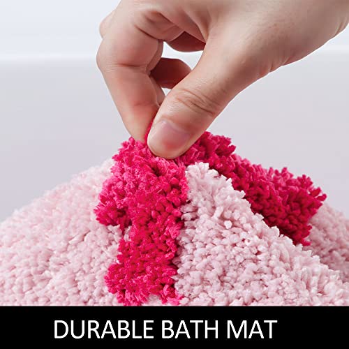 Image of Get Naked Bath Mat - 17 inch x 24 inch Absorbent Soft Hot Pink Bath Rug, Machine Washable Non Slip Shower Rug for Bathroom