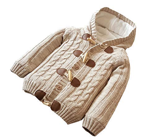 Dealone Toddler Knit Cardigan Sweater Baby Boys Girls Fleece Lined Sweaters Outerwear Spring Fall Winter #TOP3