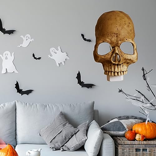 Image of Skull Night Light, 2026 New Skeleton Night Light, Halloween Horrible Light Decoration for Halloween Party and Home Decor (Grey)