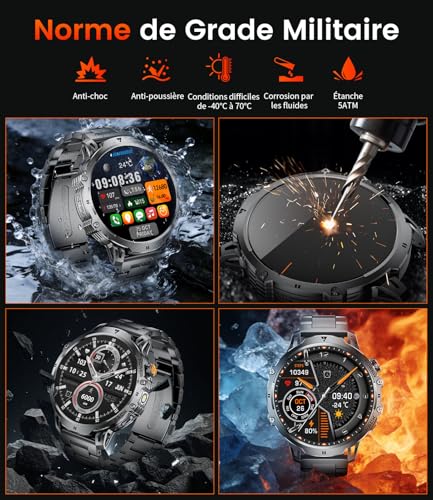 Smartwatch avec Moniteur de Fréquence Cardiaque et Analyse du Sommeil Profond