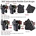 HQDA CZ 75 SP-01 Shadow Holster with 360°Adjustable Cant Tactical Outside Waistband Polymer Paddle Holder CZ SP01 Pistol Carry OWB Holster, Handgun Duty Belt Case Right Handed