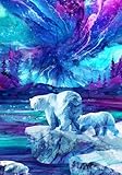 Generic Northcott Illuminations by Deborah Edwards & Melanie Samra DP27000 46 Polar Bear 30'' Digital Panel Fabric, Mixed